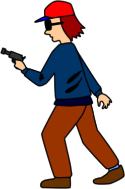 拳銃を持った男のイラスト画像1