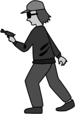 拳銃を持った男のイラスト画像4