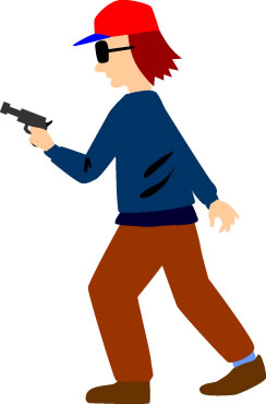 拳銃を持った男のイラスト画像5