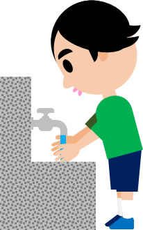 手洗いする男の子のイラスト画像5