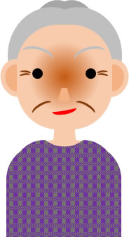 たくらむ、悪い顔をするおばあさんのイラスト画像5