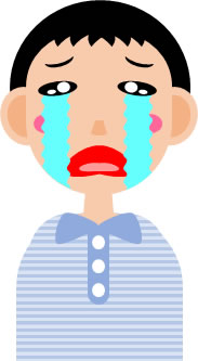 号泣する小学生（低学年）男子のイラスト画像のイラスト画像5
