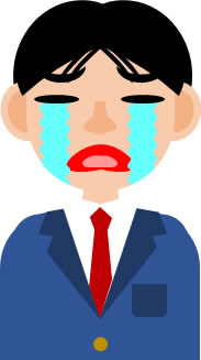 号泣する高校生男子のイラスト画像のイラスト画像5
