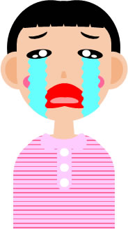 号泣する小学生（低学年）女子のイラスト画像のイラスト画像5