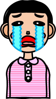 号泣する小学生（低学年）女子のイラスト画像のイラスト画像6
