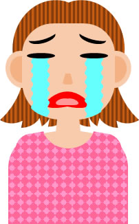 号泣するベテラン主婦のイラスト画像のイラスト画像5
