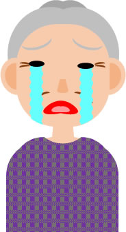 号泣するおばあさんのイラスト画像のイラスト画像5