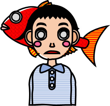 死んだ魚目の小学生（低学年）男子のイラスト画像のイラスト画像6