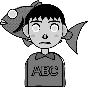 死んだ魚目の小学生（高学年）男子のイラスト画像のイラスト画像4