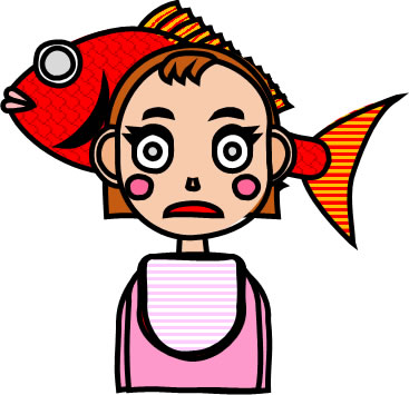 死んだ魚目の幼児（女の子）のイラスト画像のイラスト画像6