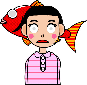 死んだ魚目の小学生（低学年）女子のイラスト画像のイラスト画像