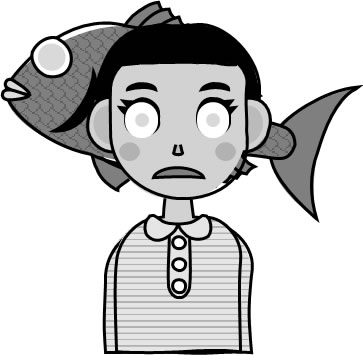 死んだ魚目の小学生（低学年）女子のイラスト画像のイラスト画像4
