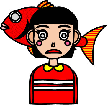 死んだ魚目の小学生（高学年）女子のイラスト画像のイラスト画像6