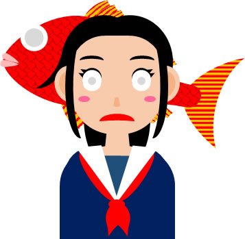 死んだ魚目の中学生女子のイラスト画像のイラスト画像5