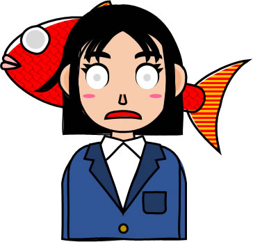 死んだ魚目の高校生女子のイラスト画像のイラスト画像