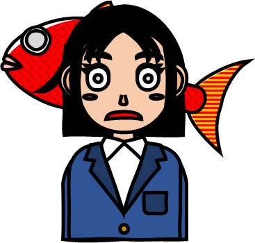 死んだ魚目の高校生女子のイラスト画像のイラスト画像6