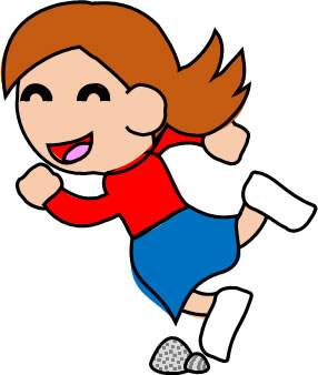 走る つまづく 転ぶ女の子のイラスト フリーイラスト素材 変な絵 Net