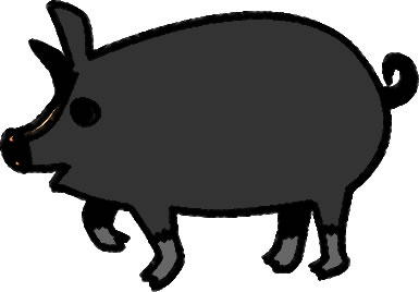 黒豚のイラスト画像