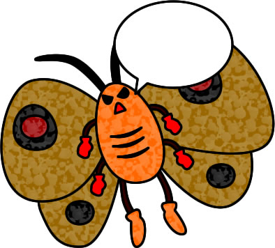飛んでいる蛾のイラスト画像3