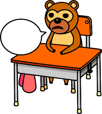 タヌキが机に座っている様子のイラスト画像3