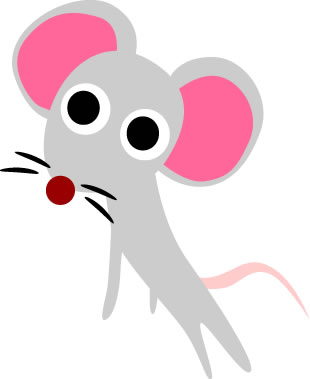 無表情のネズミのイラスト画像5