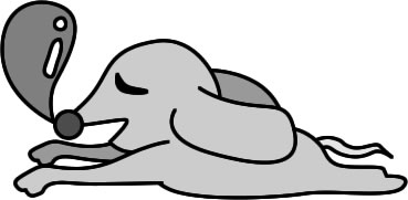 寝ているネズミのイラスト画像4