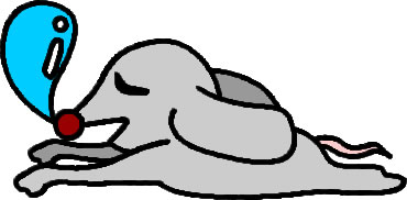 寝ているネズミのイラスト画像6