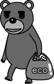 エコバッグを持つクマのイラスト画像4