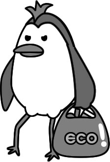 エコバッグを持つペンギンのイラスト画像4