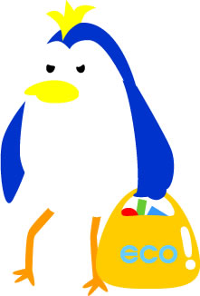 エコバッグを持つペンギンのイラスト画像5
