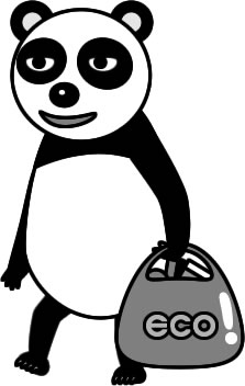 エコバッグを持つパンダのイラスト画像4