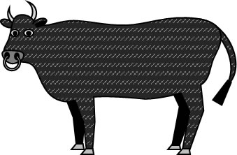 立派な黒和牛のイラスト画像