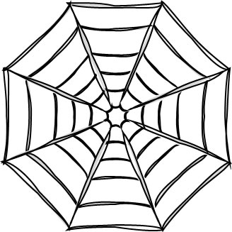 蜘蛛の巣のイラスト画像