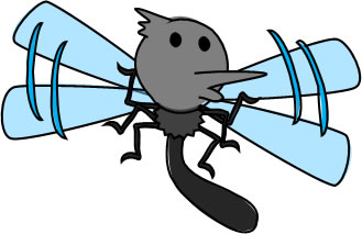 変な蚊のイラスト画像2