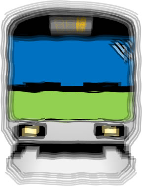 通勤電車のイラスト画像2