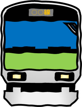 通勤電車のイラスト画像6