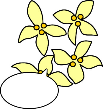 オリーブの花のイラスト画像