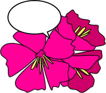 シャクナゲの花のイラスト画像