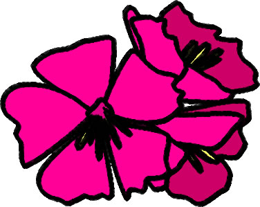 シャクナゲの花のイラスト画像