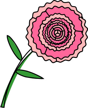 カーネーションの花のイラスト画像4