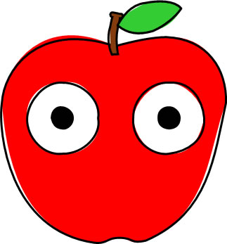 リンゴのキャラクター風イラスト画像3