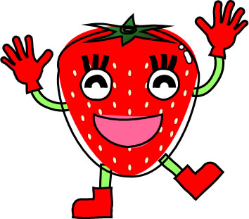 イチゴのキャラクター風イラスト画像2
