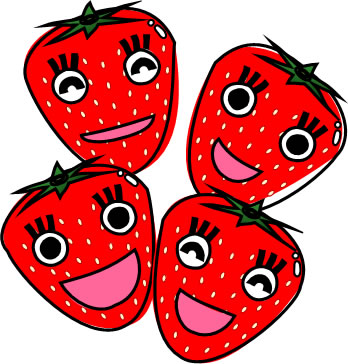 イチゴのキャラクター風イラスト画像3