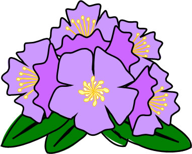 シャクナゲの花のイラスト画像3