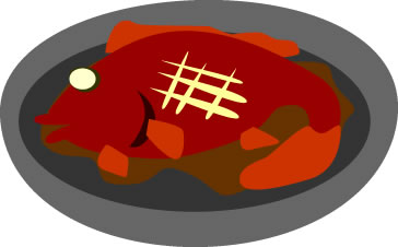 煮魚のイラスト画像