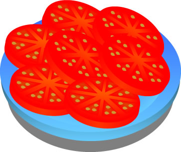 トマトサラダのイラスト画像