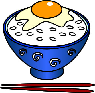 タマゴかけご飯のイラスト画像