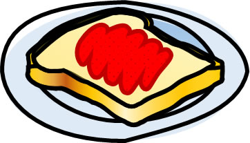 ジャムを塗ったトーストのイラスト画像6