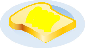 バターを塗ったトーストのイラスト画像5