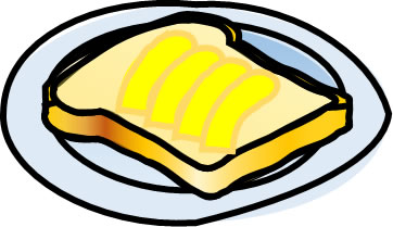 バターを塗ったトーストのイラスト画像6